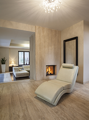 Travertine house: armchair